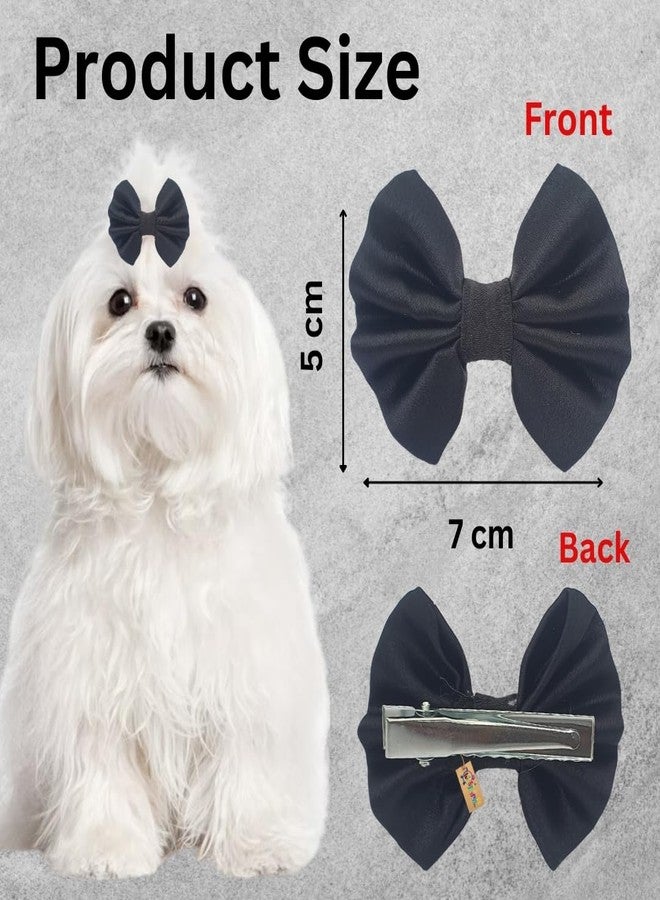 Western Era Dog Bow Hair Clip | Stylish Pet Accessory | Soft, Comfortable | Small, Medium & Large Dogs | Grooming, Photoshoots, Parties Fashionable & Durable Design for Pets (Black) - Image 4